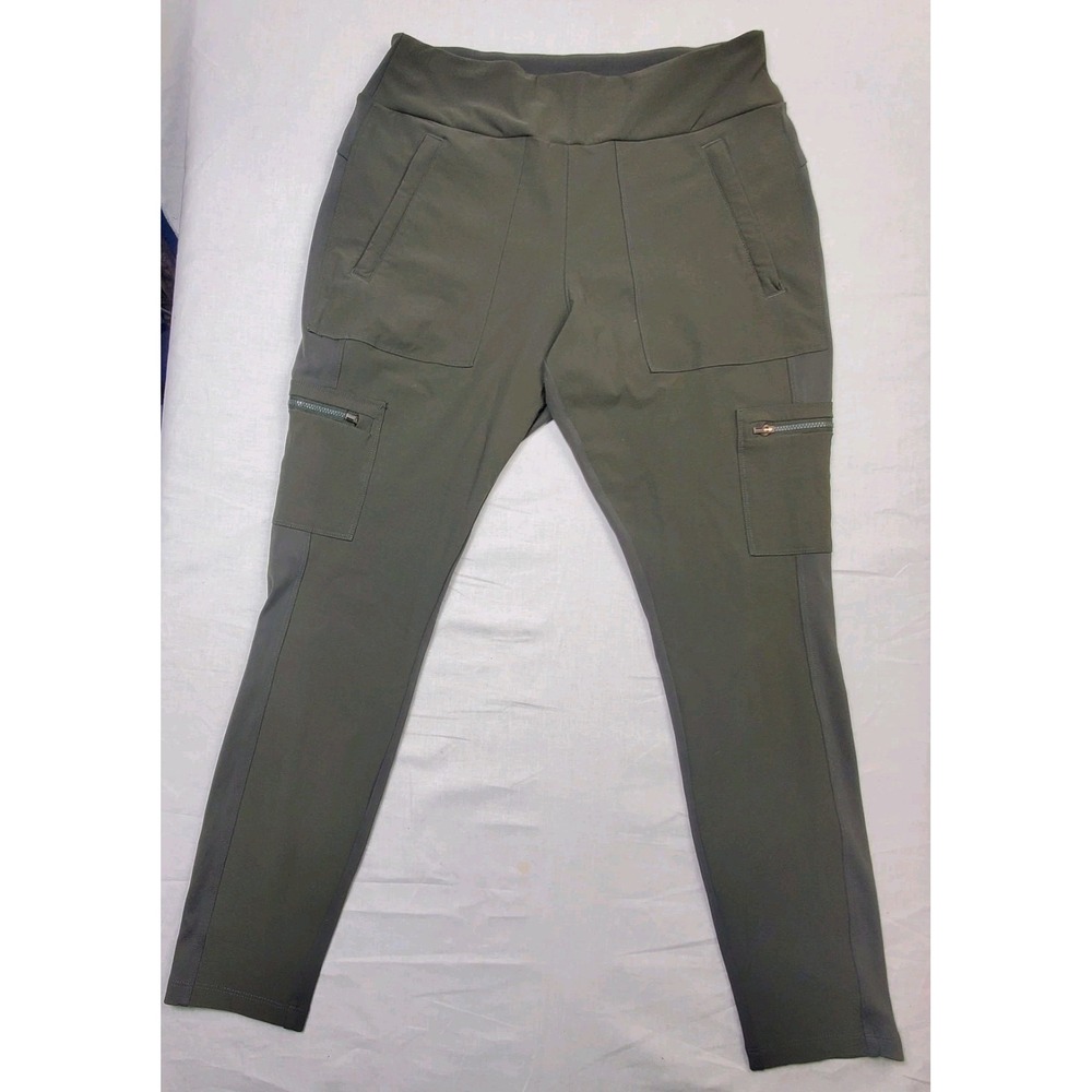 ATHLETA Headlands Hybrid Cargo Tights Activewear Women's Size 12 Olive Green